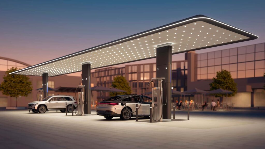 La plupart des centres de voyage Bucc-ee bénéficieront d’une recharge pour véhicules électriques grâce à Mercedes-Benz