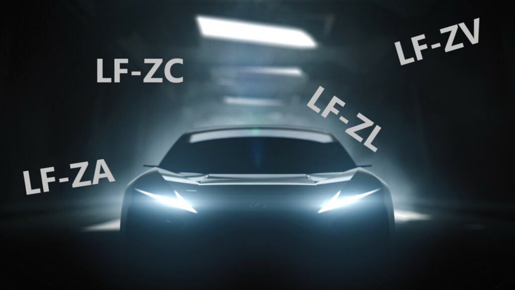 Le quatuor de nouveaux noms de la marque Lexus en Europe, pourraient-ils faire allusion aux prochains véhicules électriques ?