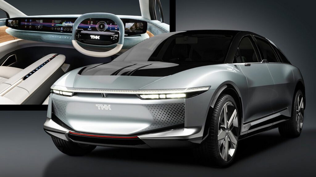 Le concept a été créé pour présenter la technologie développée en interne par THK pour les véhicules électriques.
