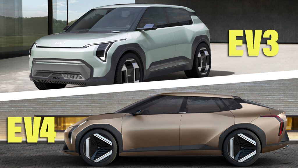 Le concept Kia EV3 est un « bébé » EV9, tandis que la berline EV4 fait référence à la Tesla Model 3.