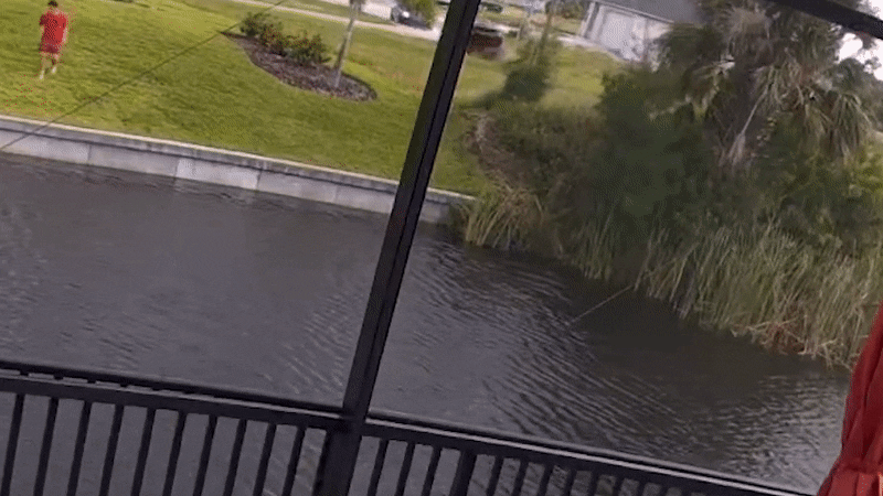 Oui, Ja!  La Dodge Challenger prend son envol et coule dans le canal de Floride