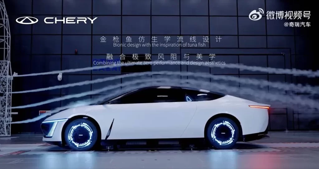 Le concept Chery EV peaufine le thon et prétend avoir la meilleure efficacité aérodynamique au monde