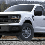 The single-cab Ford F-150 XL seen from a front quarter angle