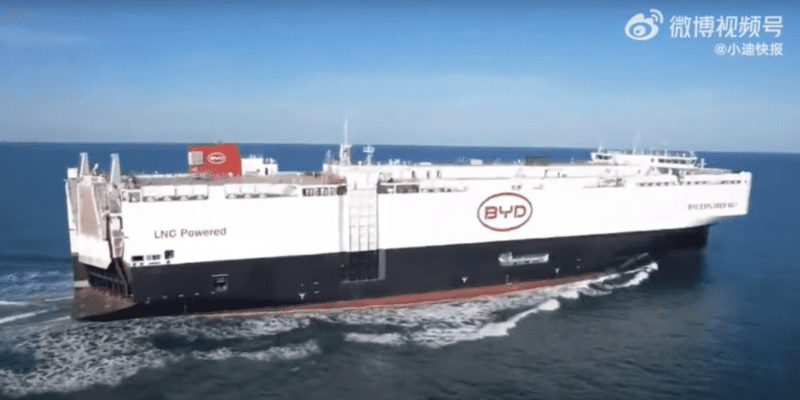 Le nouveau navire BYD peut transporter 7 000 véhicules dans le monde