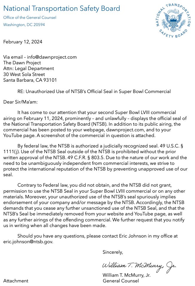 Une agence américaine condamne l'utilisation de son sceau dans une publicité anti-Tesla lors du Super Bowl